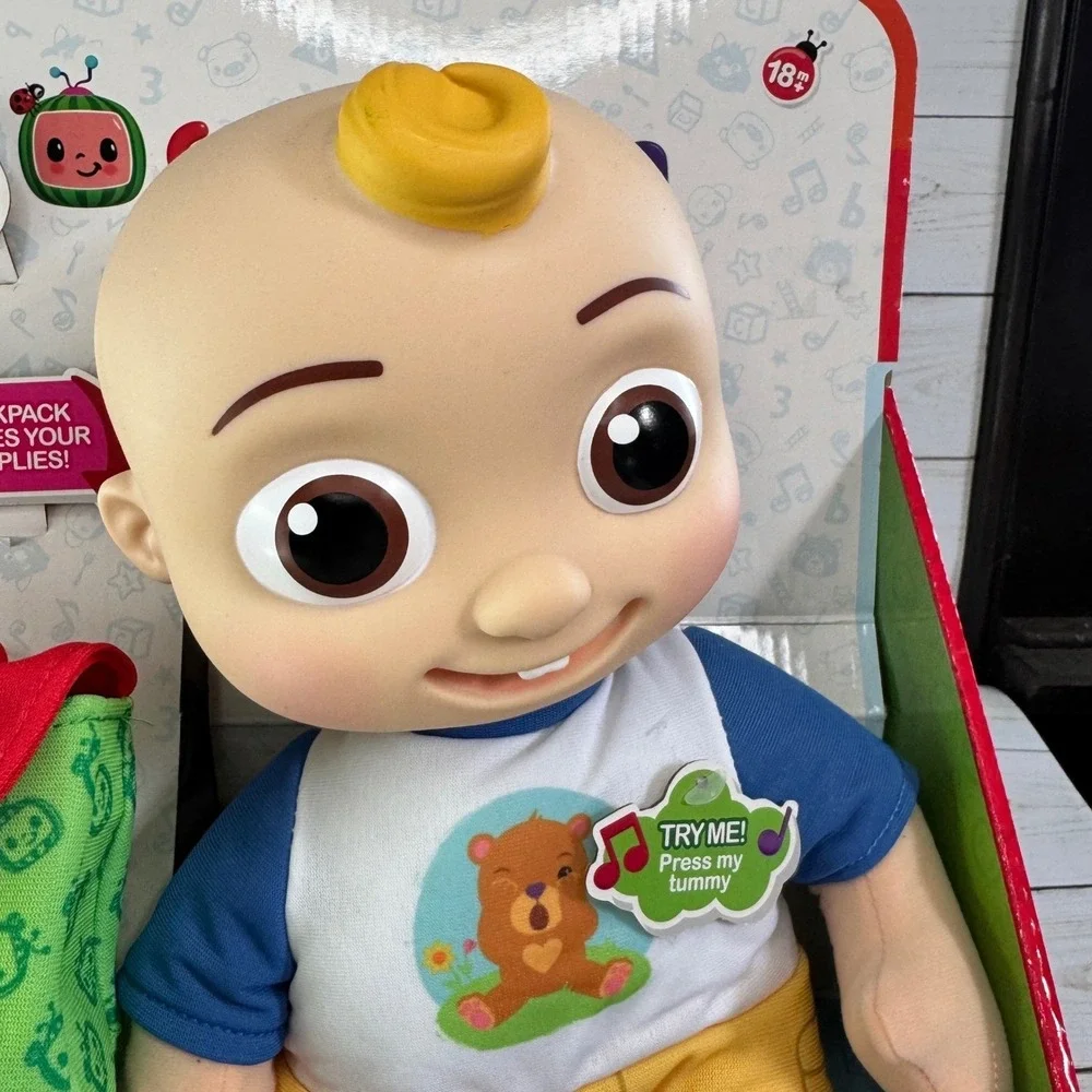 CoComelon JJ Musical Plush Doll Toy w Backpack New‎
